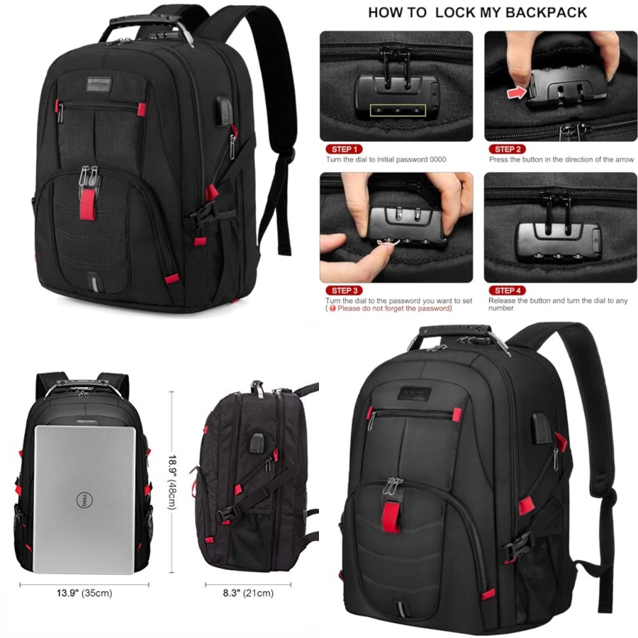 Travel Backpack Anti Theft - Laptop Backpack for Men Women, Waterproof