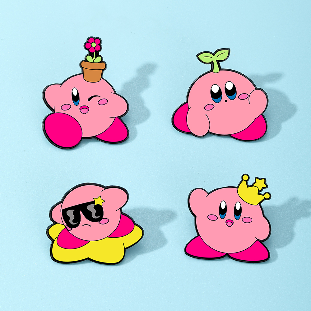 4pcs Kirby Enamel Lapel Pins S - Fashion Backpack Women のレビューと価格