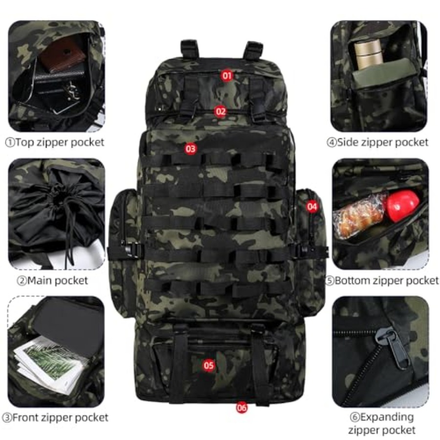 70L/100L Camping Hiking Backpa - Hiking Backpack Waterproof のレビューと価格