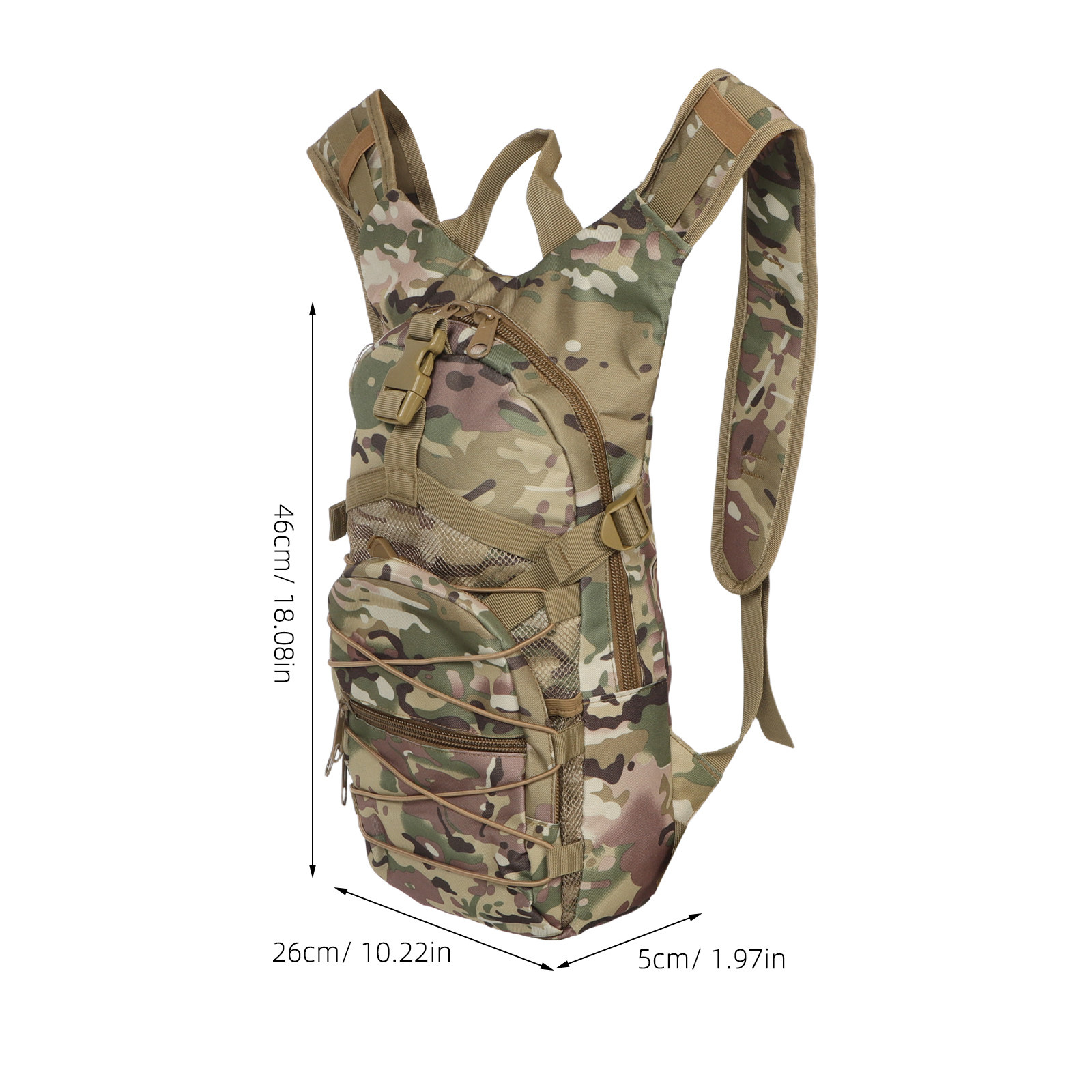 Military Style Camouflage Back - Rucksack Military Style のレビューと価格