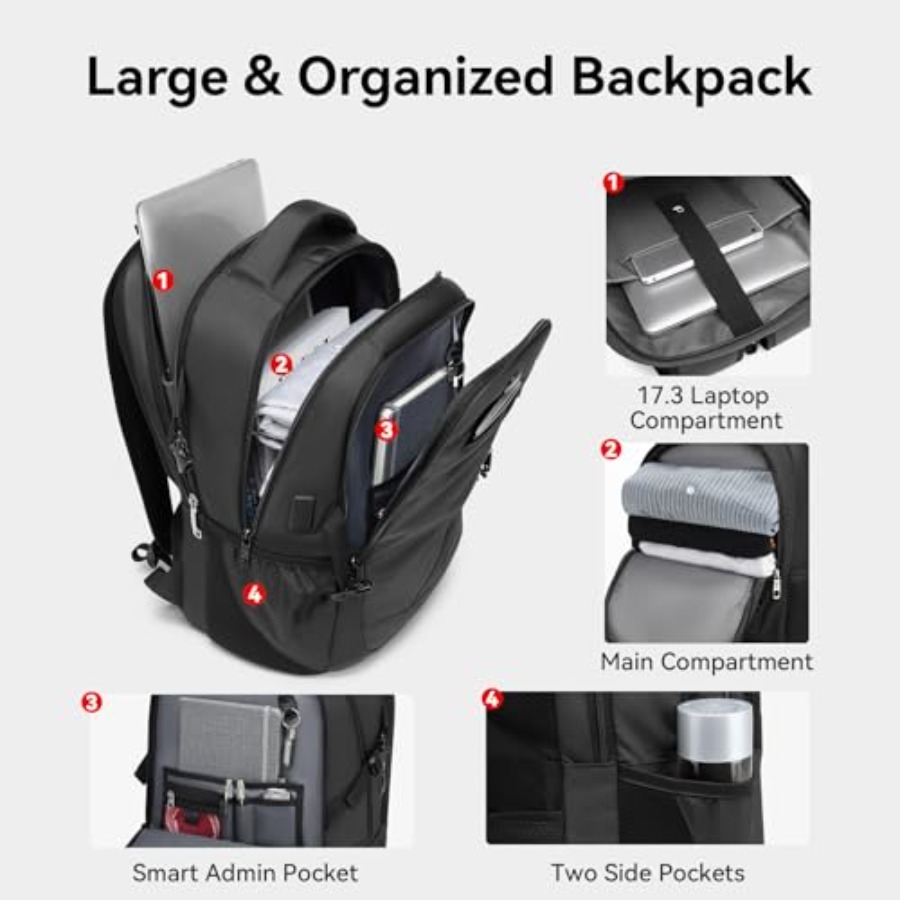 17.3'' Laptop Backpack for Men - Travel Backpack Anti Theft のレビューと価格