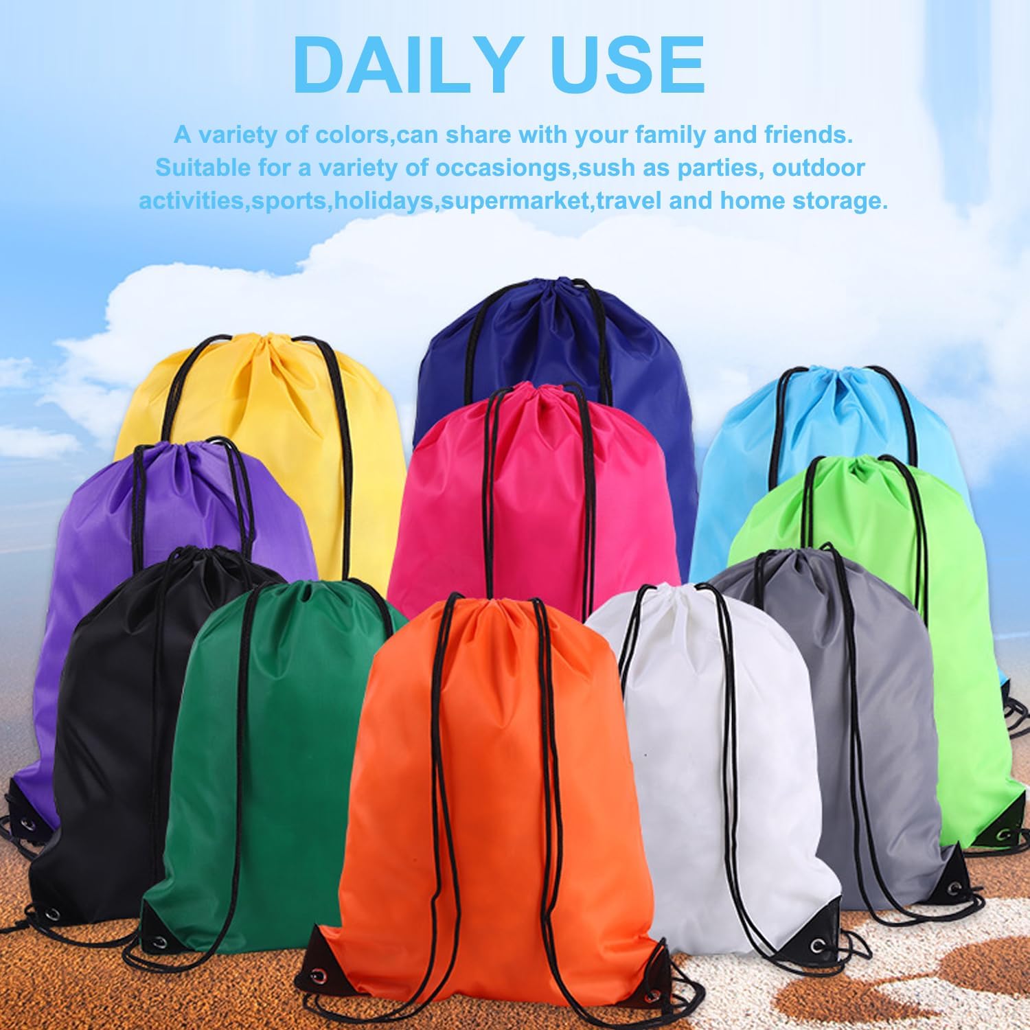 120PCS Drawstring Backpack Bul - Drawstring Gym Bag のレビューと価格
