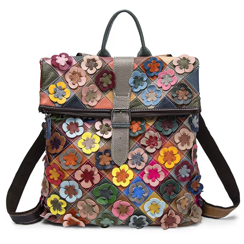 Vintage Women Genuine Leather  - Fashion Backpack Women のレビューと価格