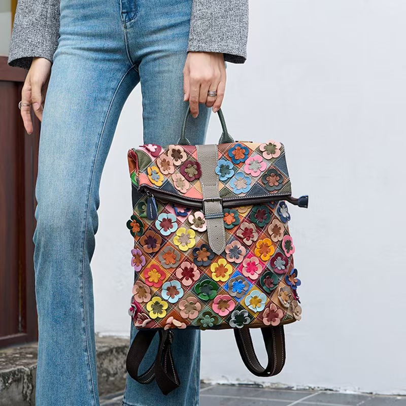Vintage Women Genuine Leather  - Fashion Backpack Women のレビューと価格