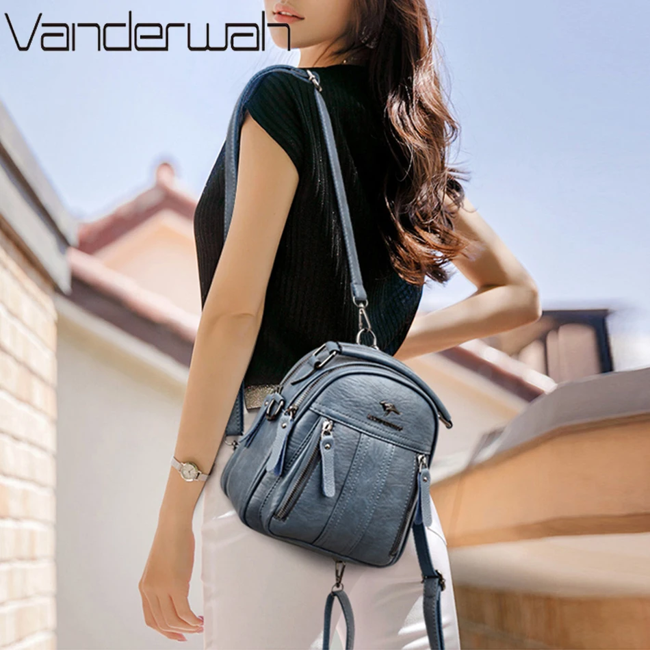 4 In 1 Leather Backpacks Multi - Leather Backpack Vintage のレビューと価格