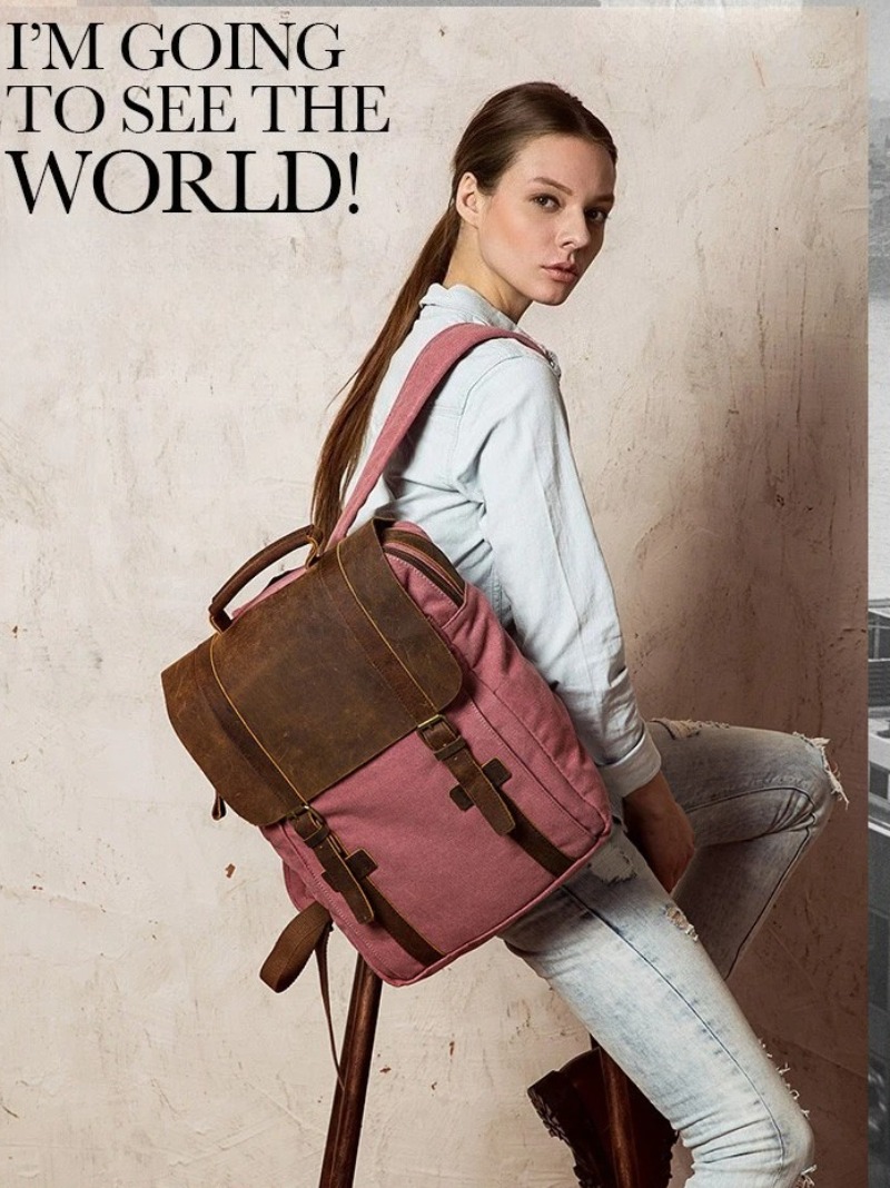 Military Canvas Leather Backpa - Rucksack Military Style のレビューと価格