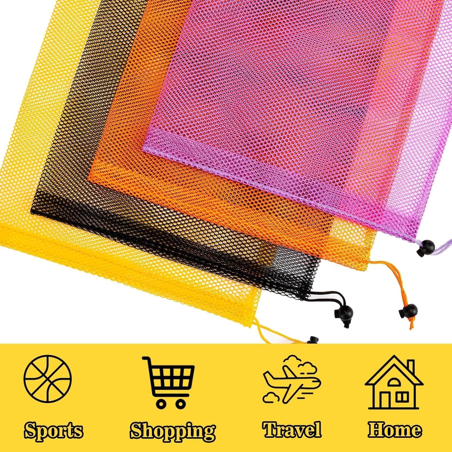 4PCS Mesh Drawstring Bags 18x1 - Drawstring Gym Bag のレビューと価格
