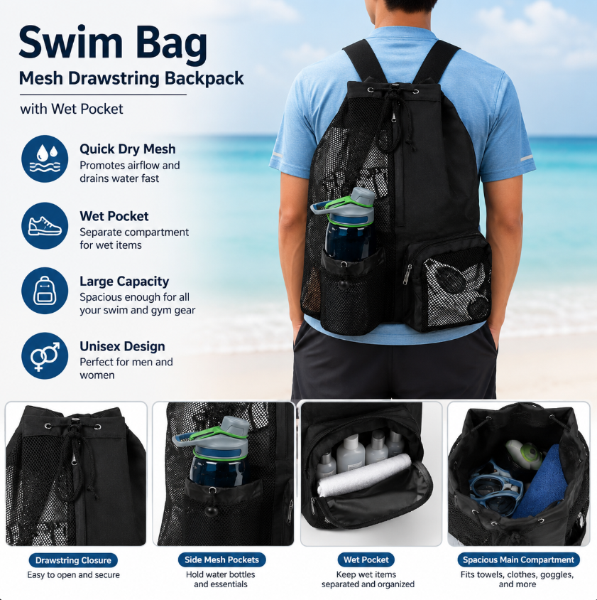 Drawstring Beach Storage Bag M - Drawstring Gym Bag のレビューと価格