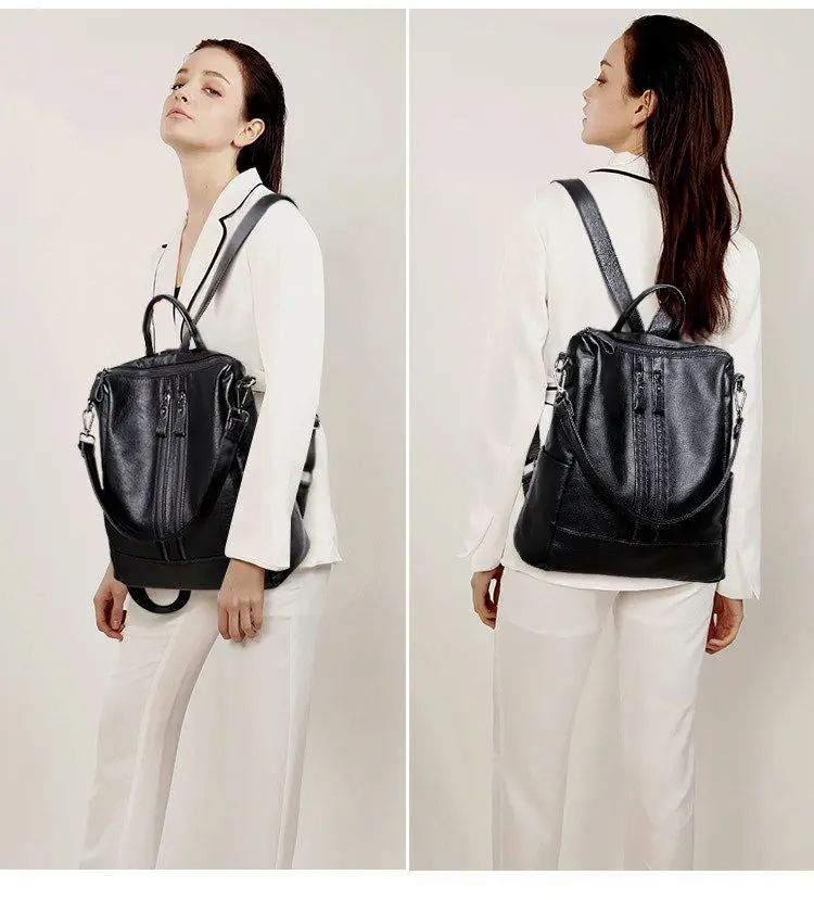 Women Soft Leather Backpack Sc - Canvas Backpack Casual のレビューと価格