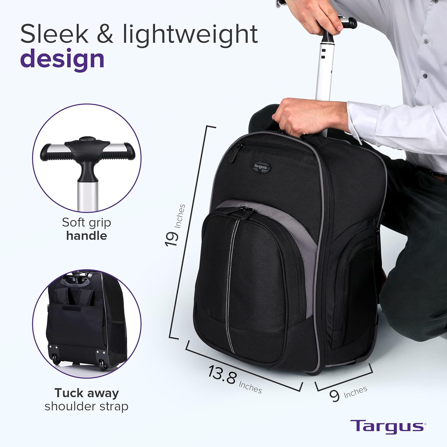 16 Inch Rolling Backpack with  - Laptop Sleeve Removable のレビューと価格