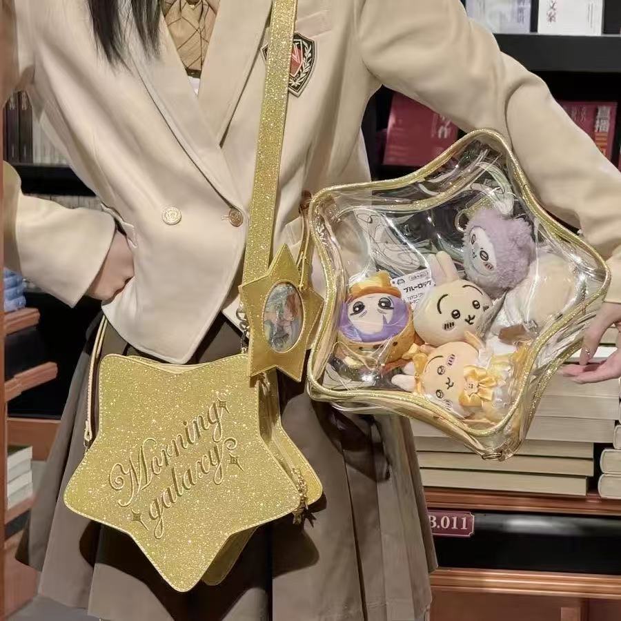 Y2K Cute Bling Star Ita Crossb - Mini Backpack Purse のレビューと価格