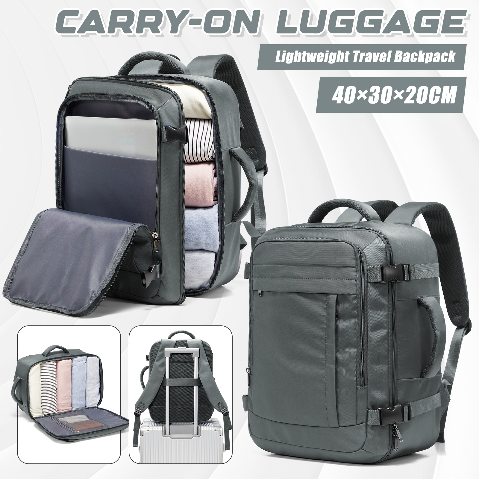 Ryanair Cabin Bags 40x30x20 Un - Canvas Backpack Casual のレビューと価格