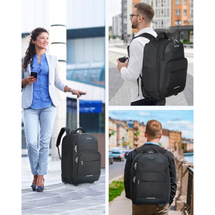 Rolling Backpack 30L Travel La - Laptop Backpack 15.6 のレビューと価格