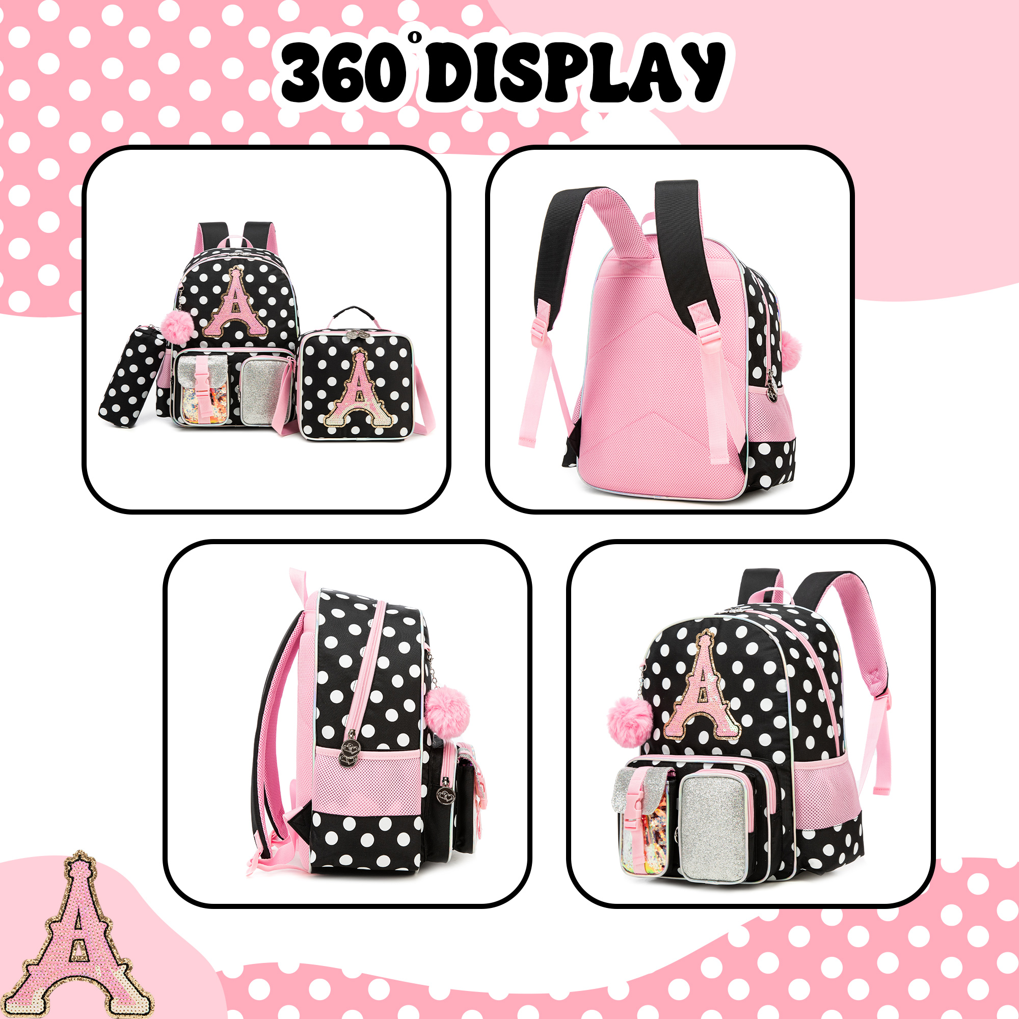Backpack for Girls Letter Back - School Backpack Teen のレビューと価格