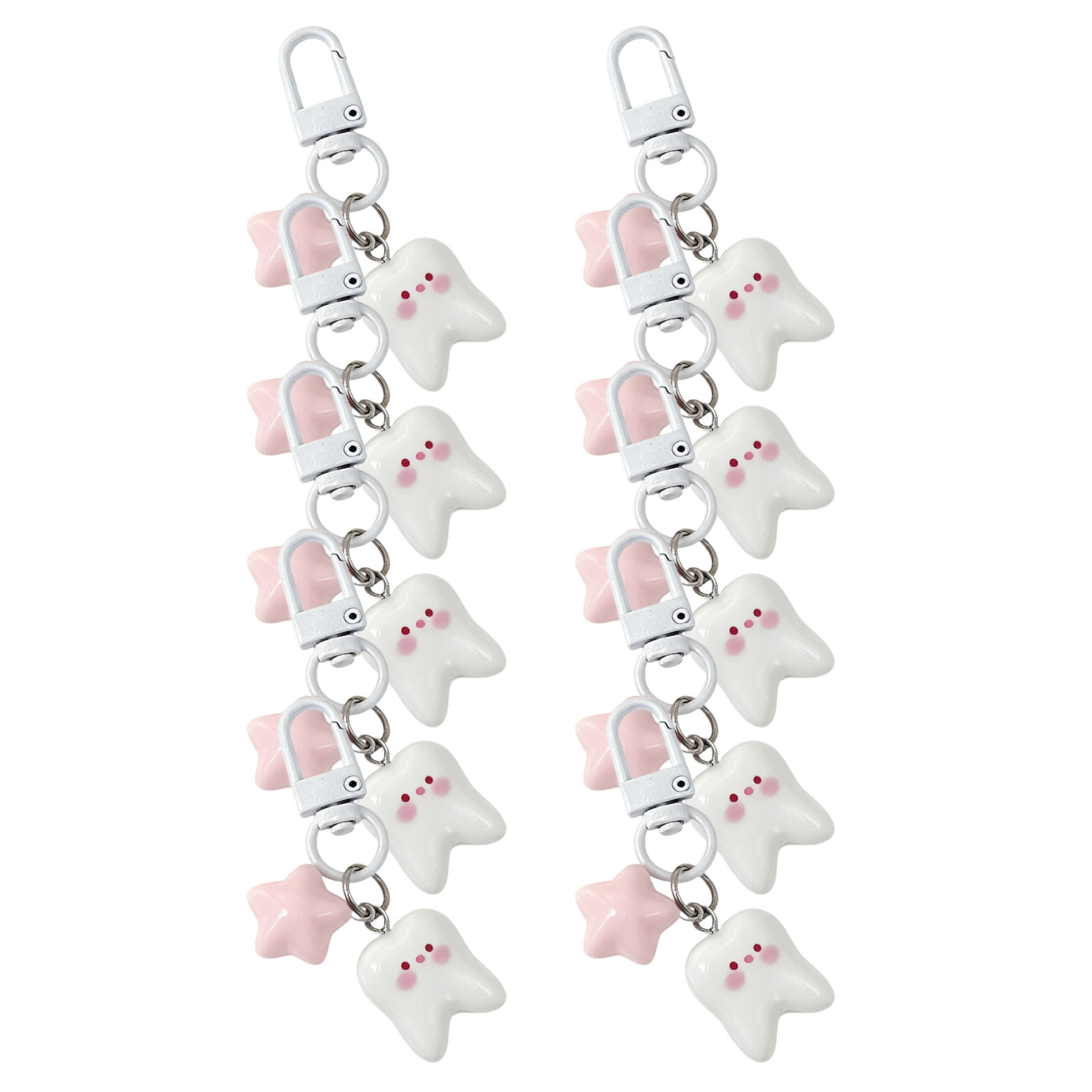 10Pcs Tooth Shape Keychain Cut - Mini Backpack Purse のレビューと価格