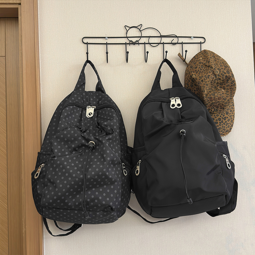 Polka Dot Nylon Drawstring Bac - Canvas Backpack Casual のレビューと価格