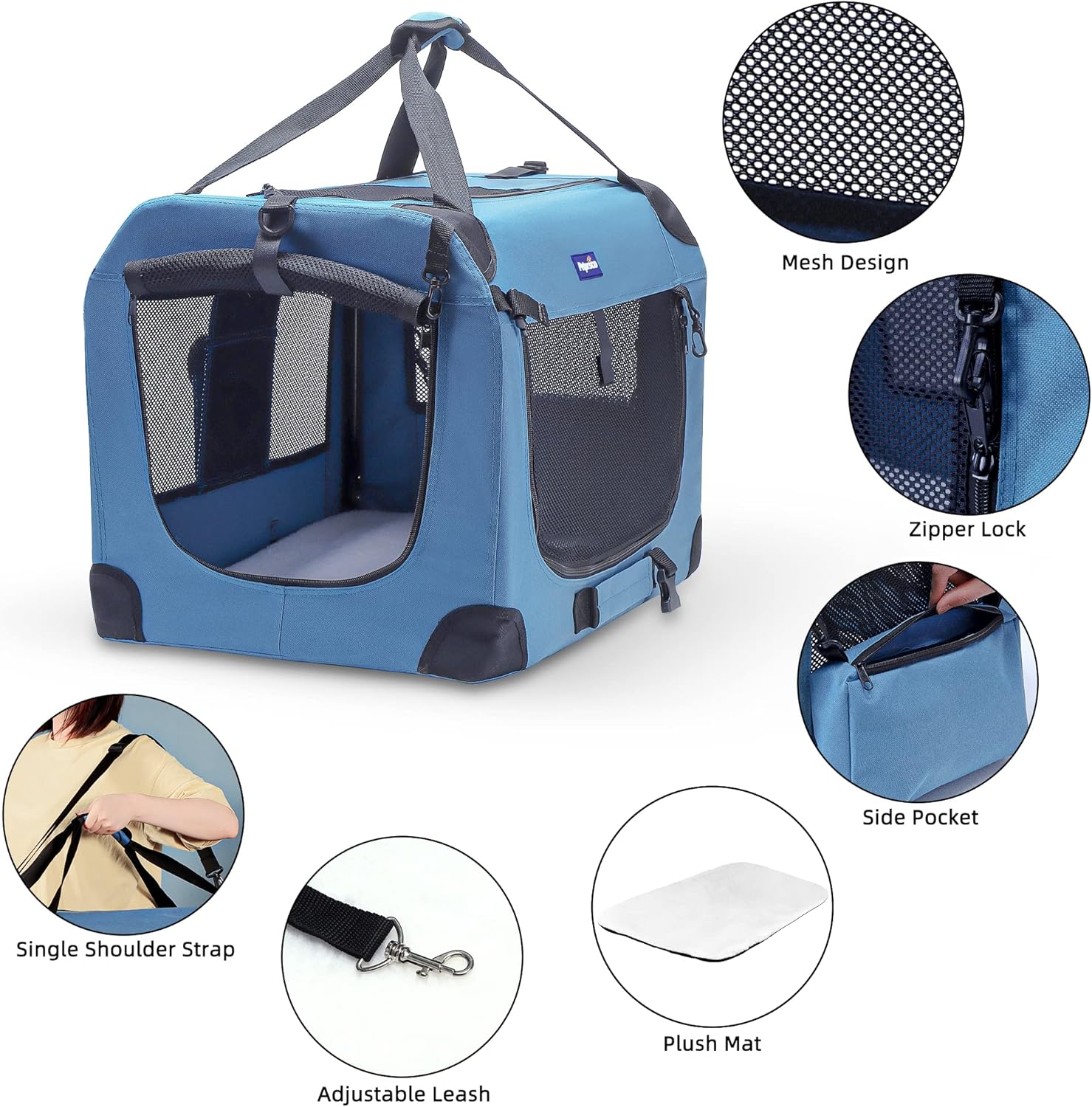 Portable Collapsible Dog Crate - Foldable Backpack Small のレビューと価格