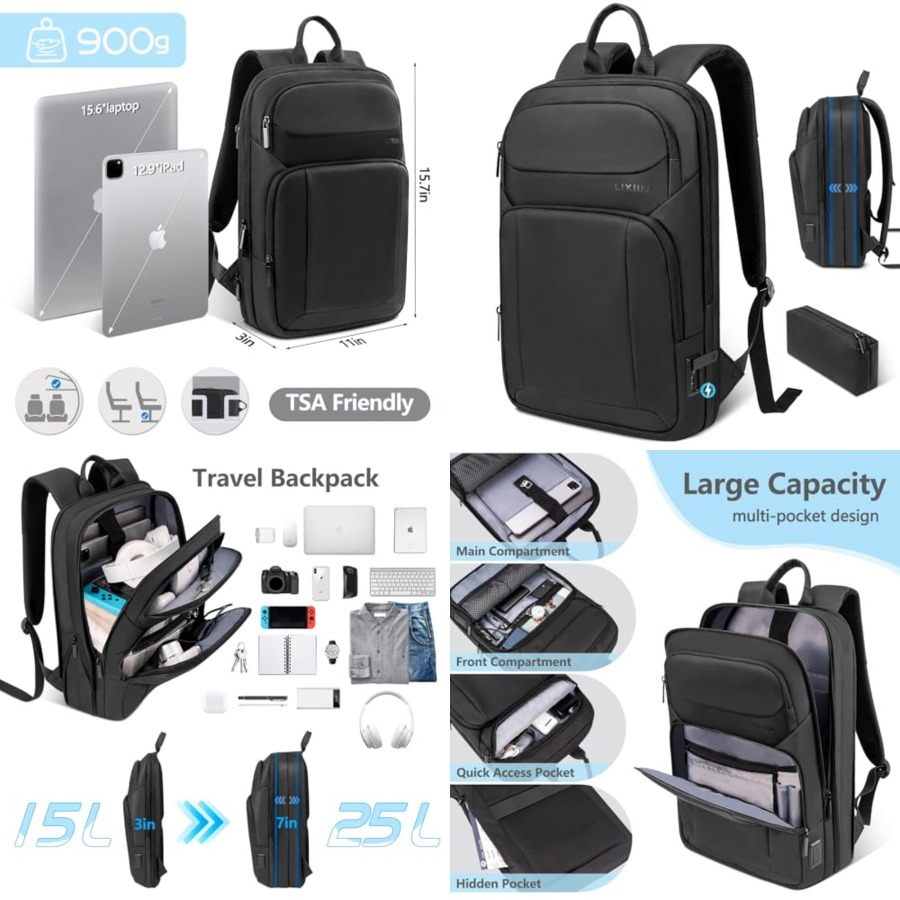 Backpack for Men Slim and Expa - Travel Backpack Anti Theft のレビューと価格