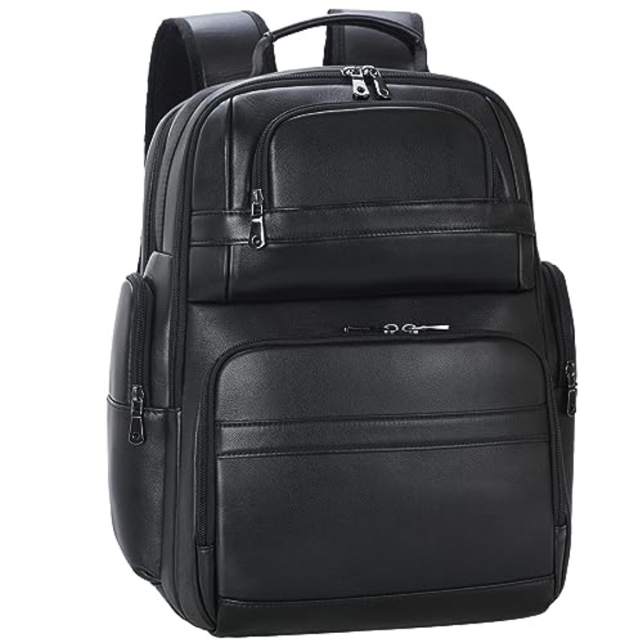 Men's Vintage Leather Backpack - Laptop Backpack 15.6 のレビューと価格