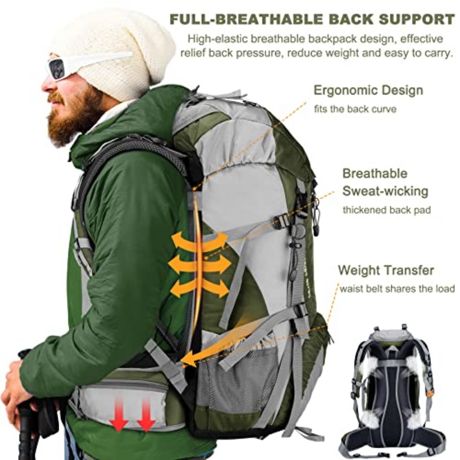 Loowoko 50L Hiking Backpack, W - Hiking Backpack Waterproof のレビューと価格