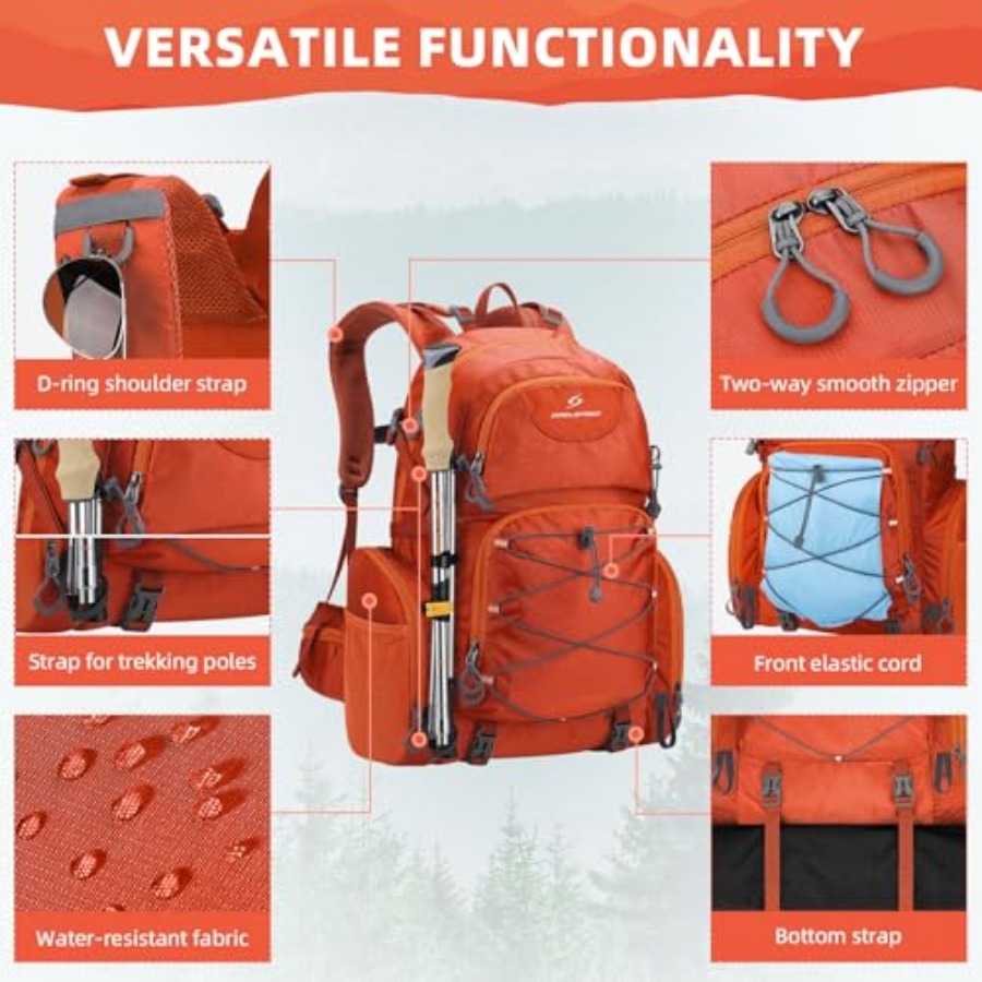 Hiking Backpack, 40L Waterproo - Hiking Backpack Waterproof のレビューと価格