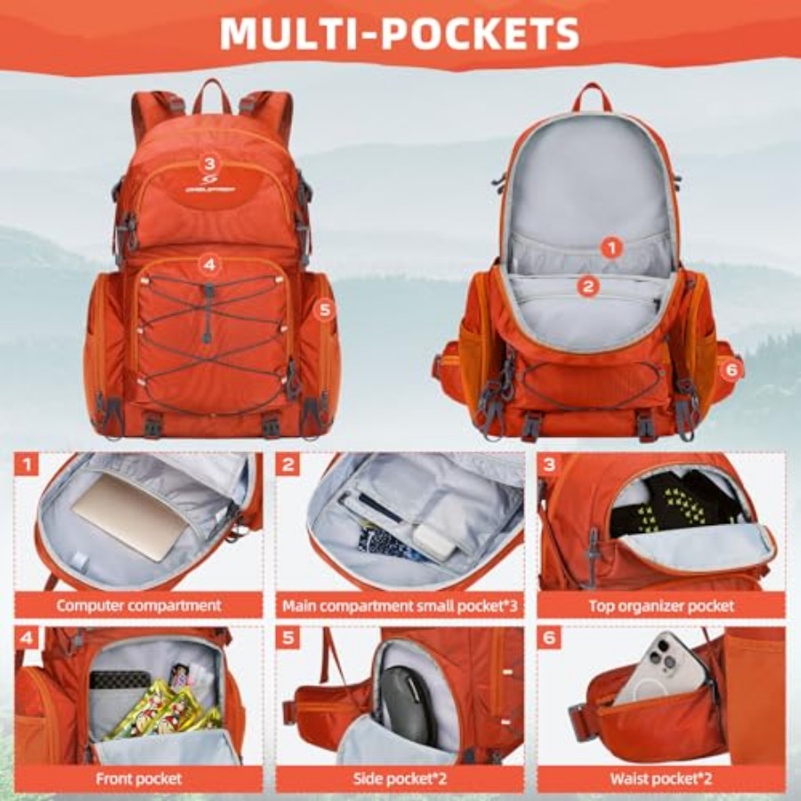Hiking Backpack, 40L Waterproo - Hiking Backpack Waterproof のレビューと価格