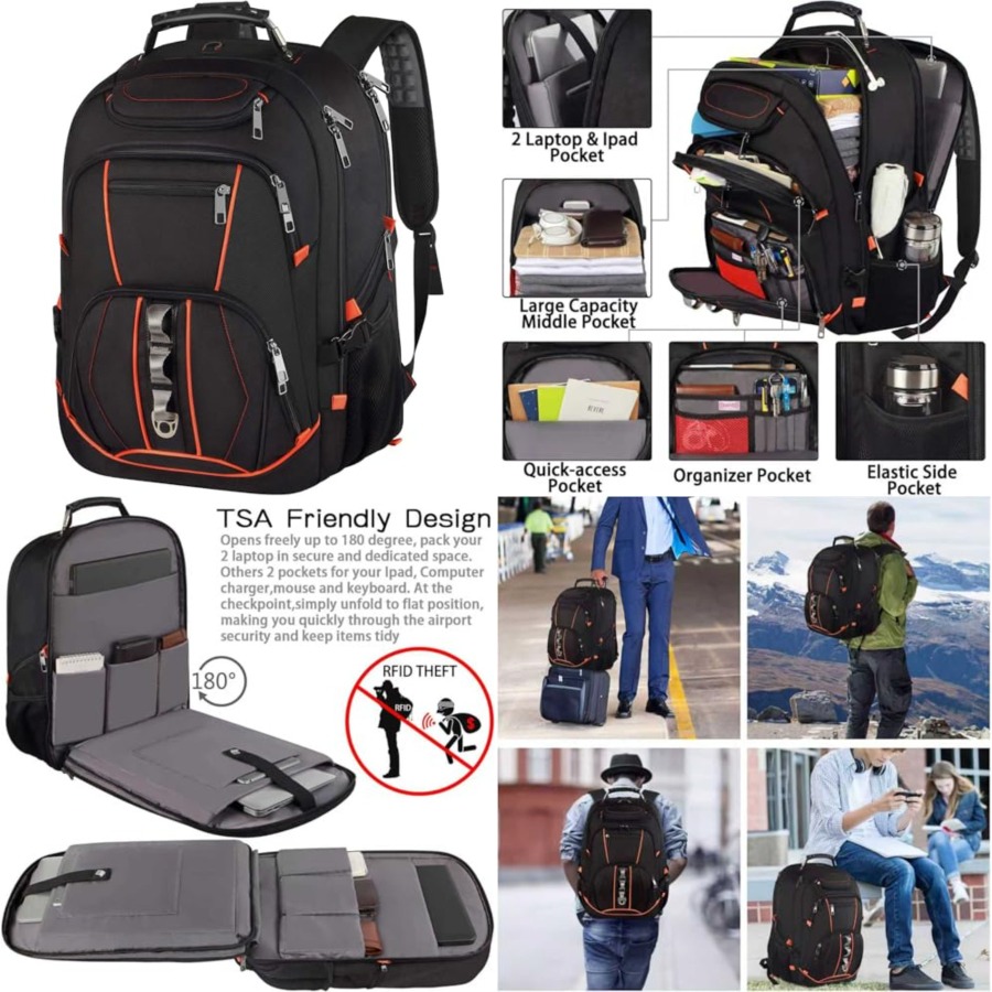 Travel Laptop Backpack, Extra  - Travel Backpack Anti Theft のレビューと価格