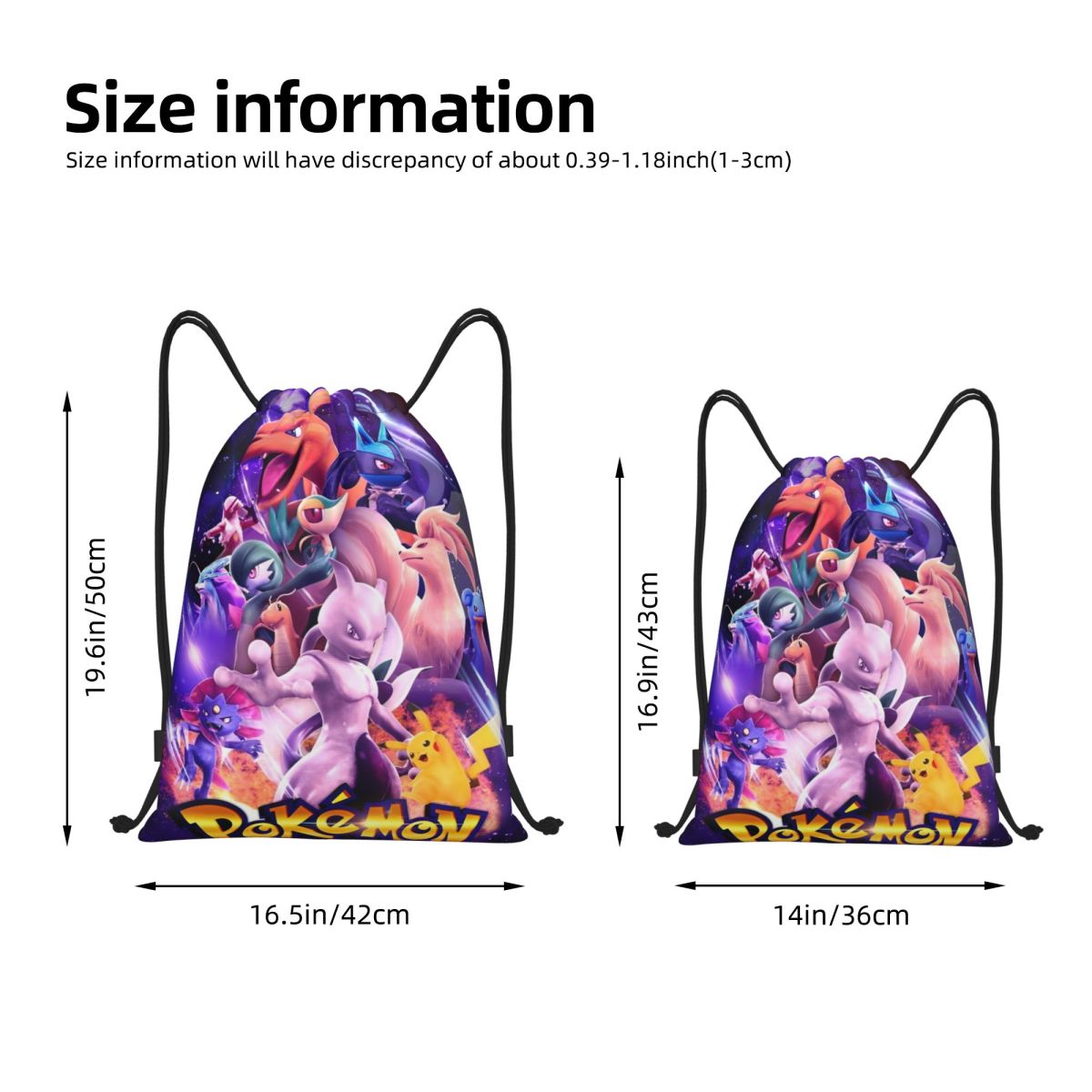 Cute Cartoon Manga Poke-Mon Ba - Drawstring Gym Bag のレビューと価格