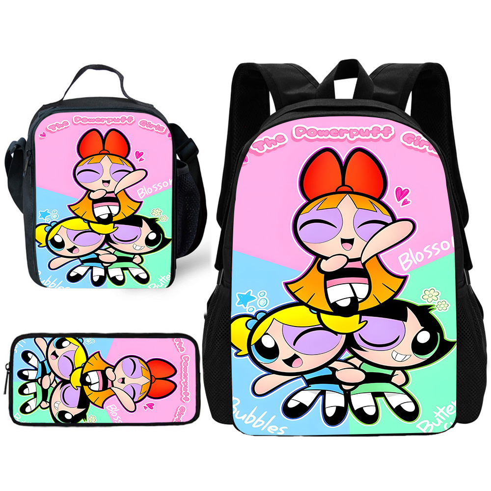 Child Cute Anime Powerpuffs Gi - School Backpack Teen のレビューと価格