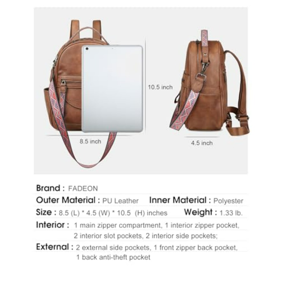 Mini Backpack Purse for Women, - Mini Backpack Purse のレビューと価格