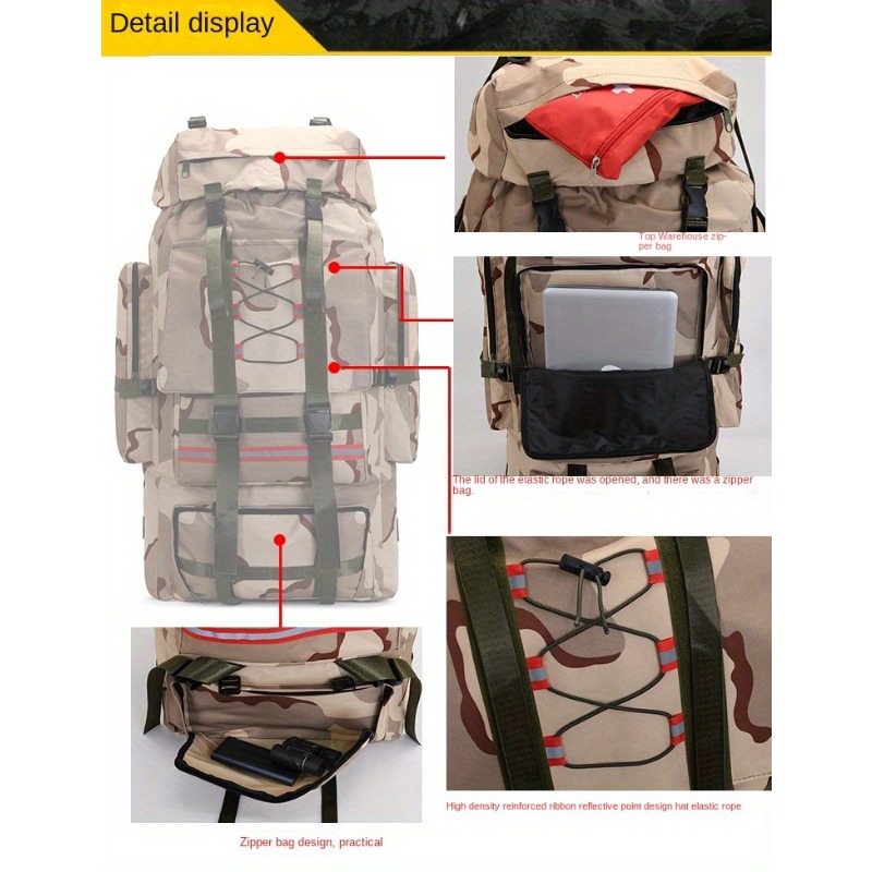 Large Capacity Outdoor Tactica - Rucksack Military Style のレビューと価格