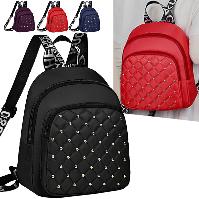 Chic Stylish Studded Backpack  - Canvas Backpack Casual のレビューと価格