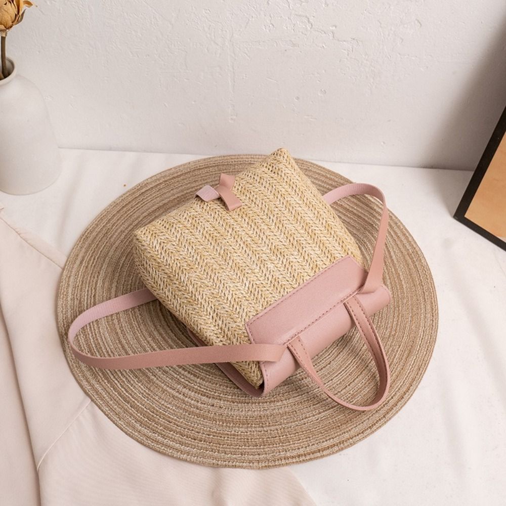 Fashion PU Leather Straw Backp - Leather Backpack Vintage のレビューと価格