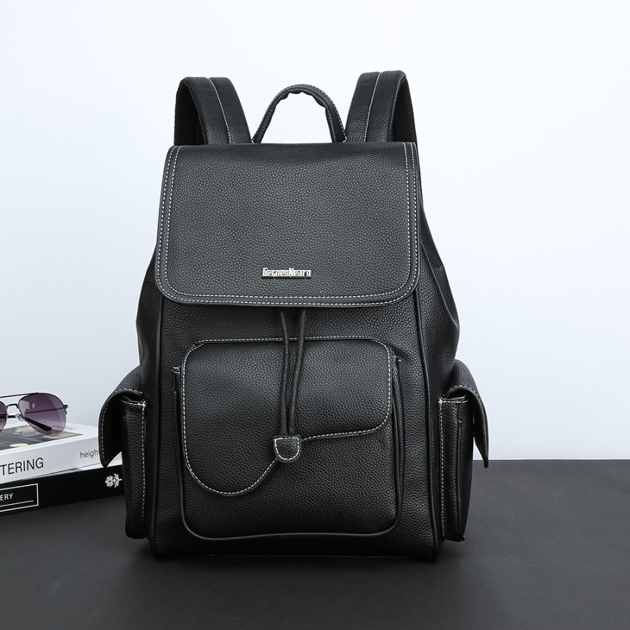 【New Arrival】Women's Black Fau - Leather Backpack Vintage のレビューと価格