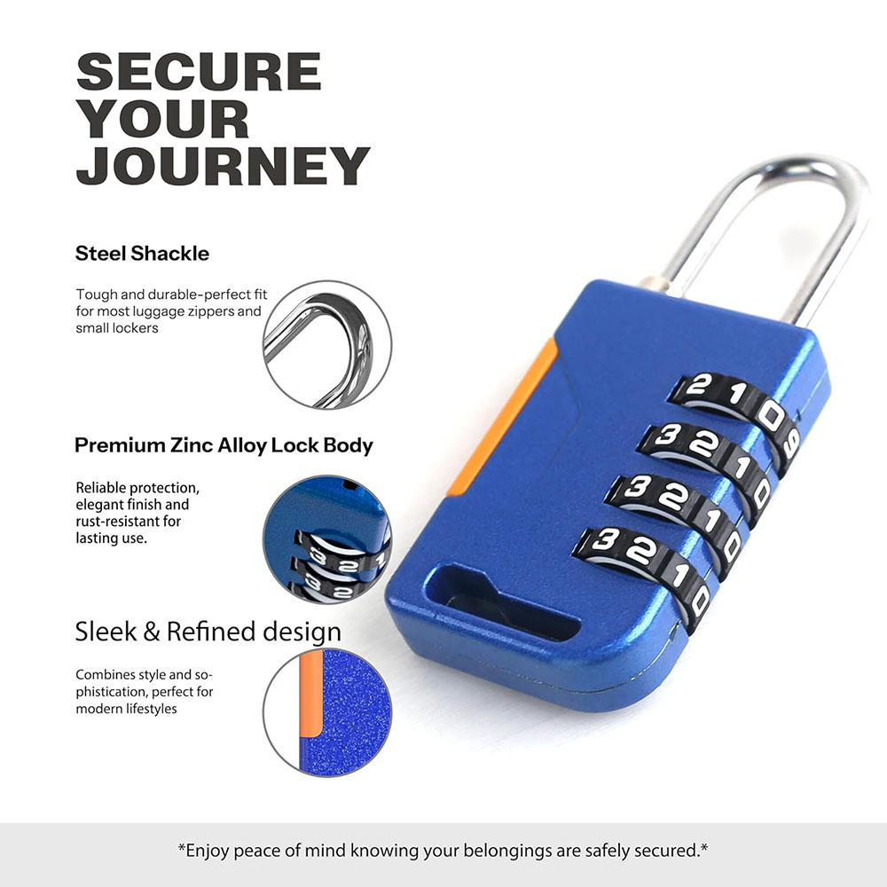 4 Digit Combination Padlock wi - Travel Backpack Anti Theft のレビューと価格