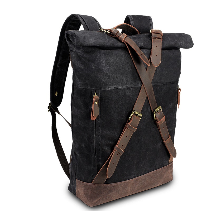 Retro Canvas Leather Backpacks - Leather Backpack Vintage のレビューと価格